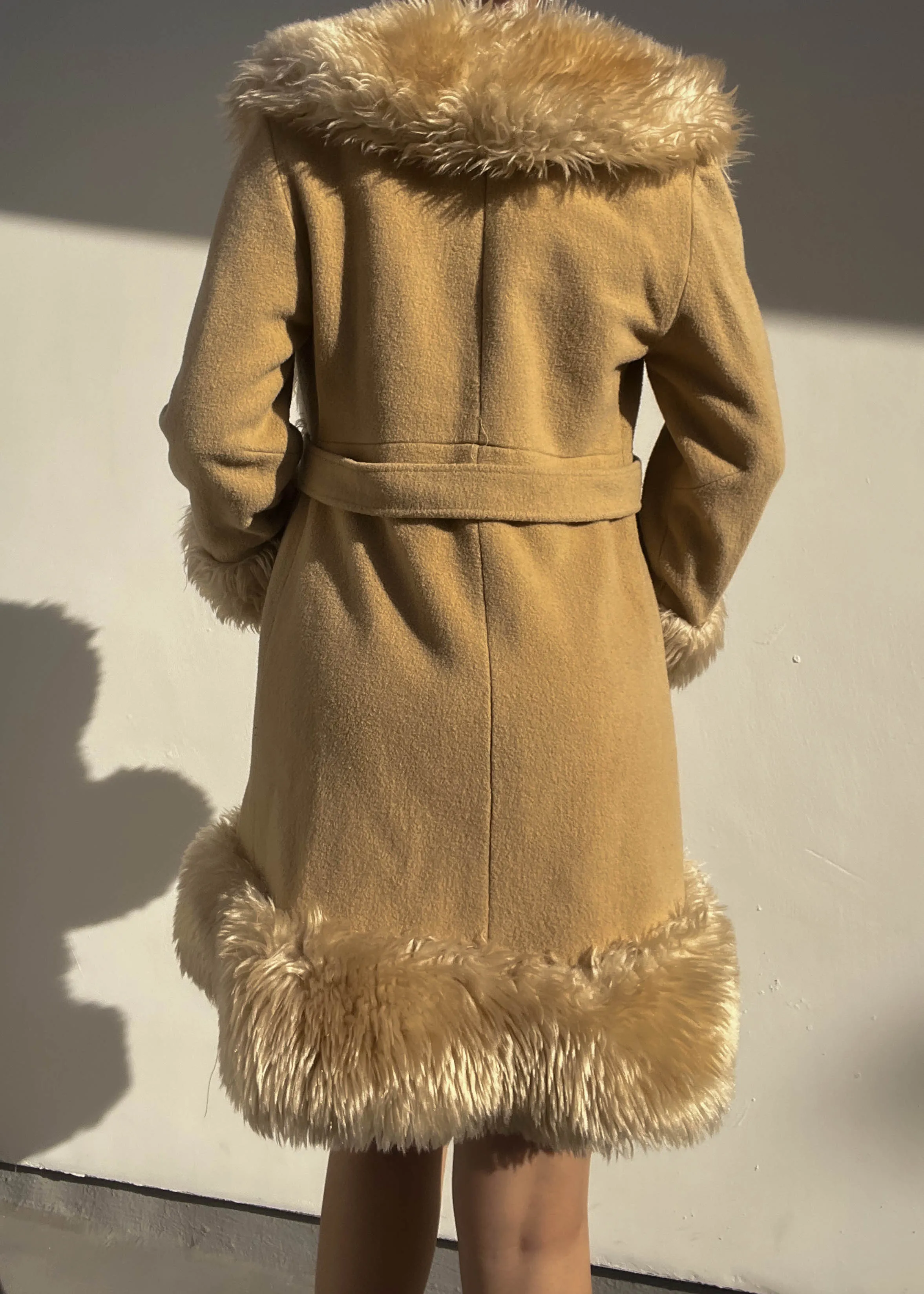 60's Blondie Fur Trim Coat (S)