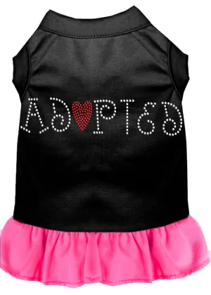 Adopted Rhinestone Dress Black With Bright Pink Sm (10)