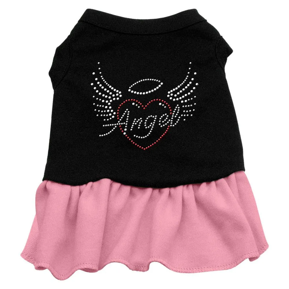 Angel Heart Rhinestone Dress Black with Pink XXL (18)