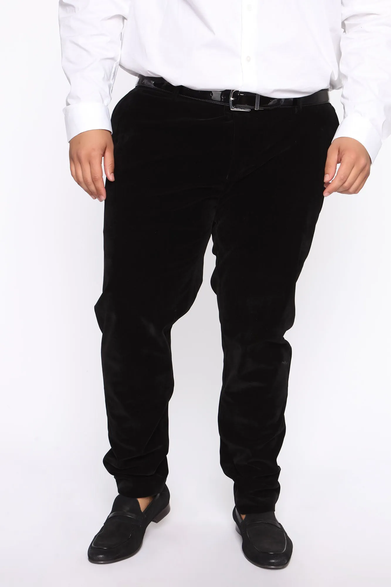 Billie Velvet Trouser Pant - Black