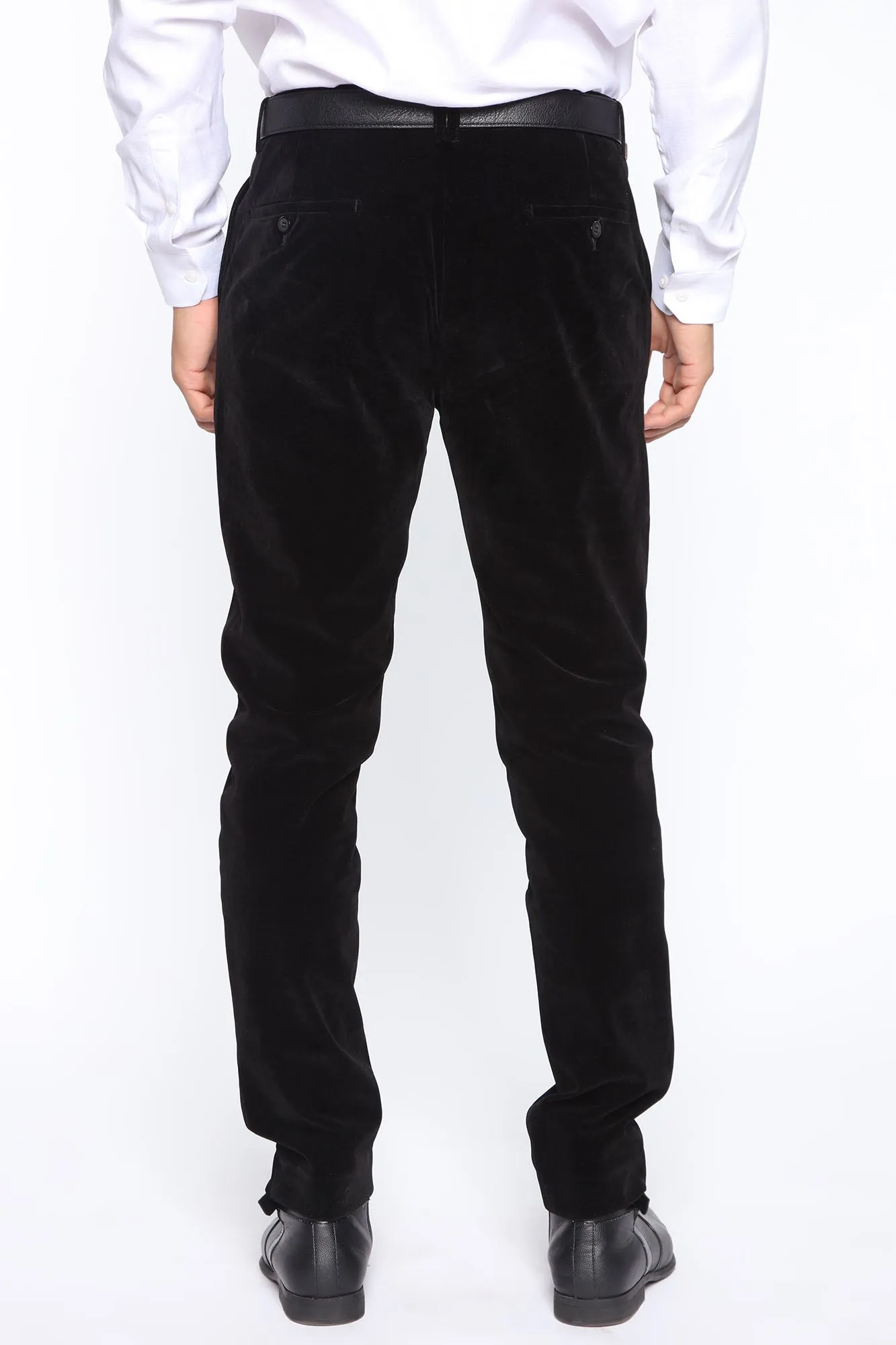 Billie Velvet Trouser Pant - Black