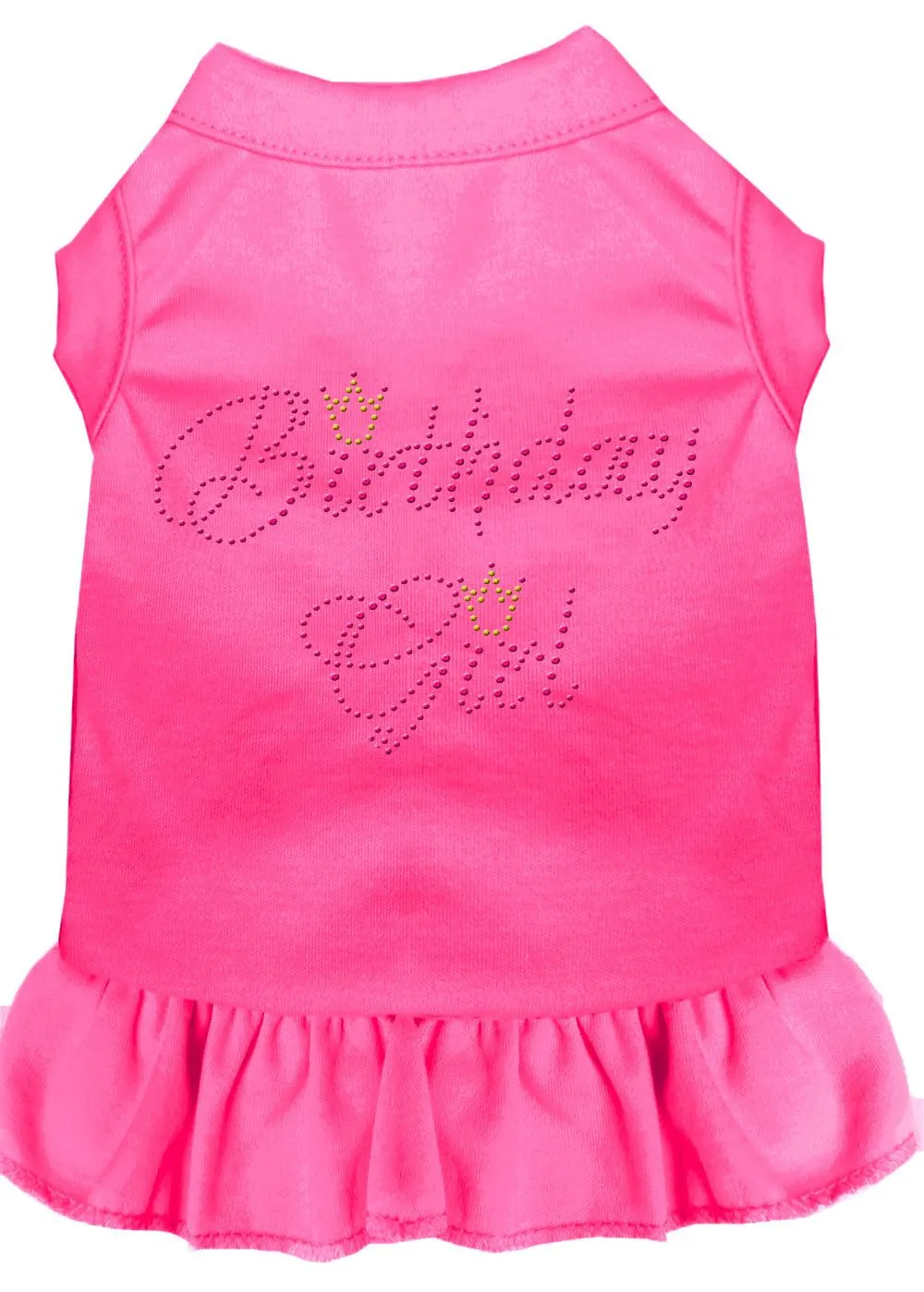 Birthday Girl Rhinestone Dress Bright Pink Sm (10)