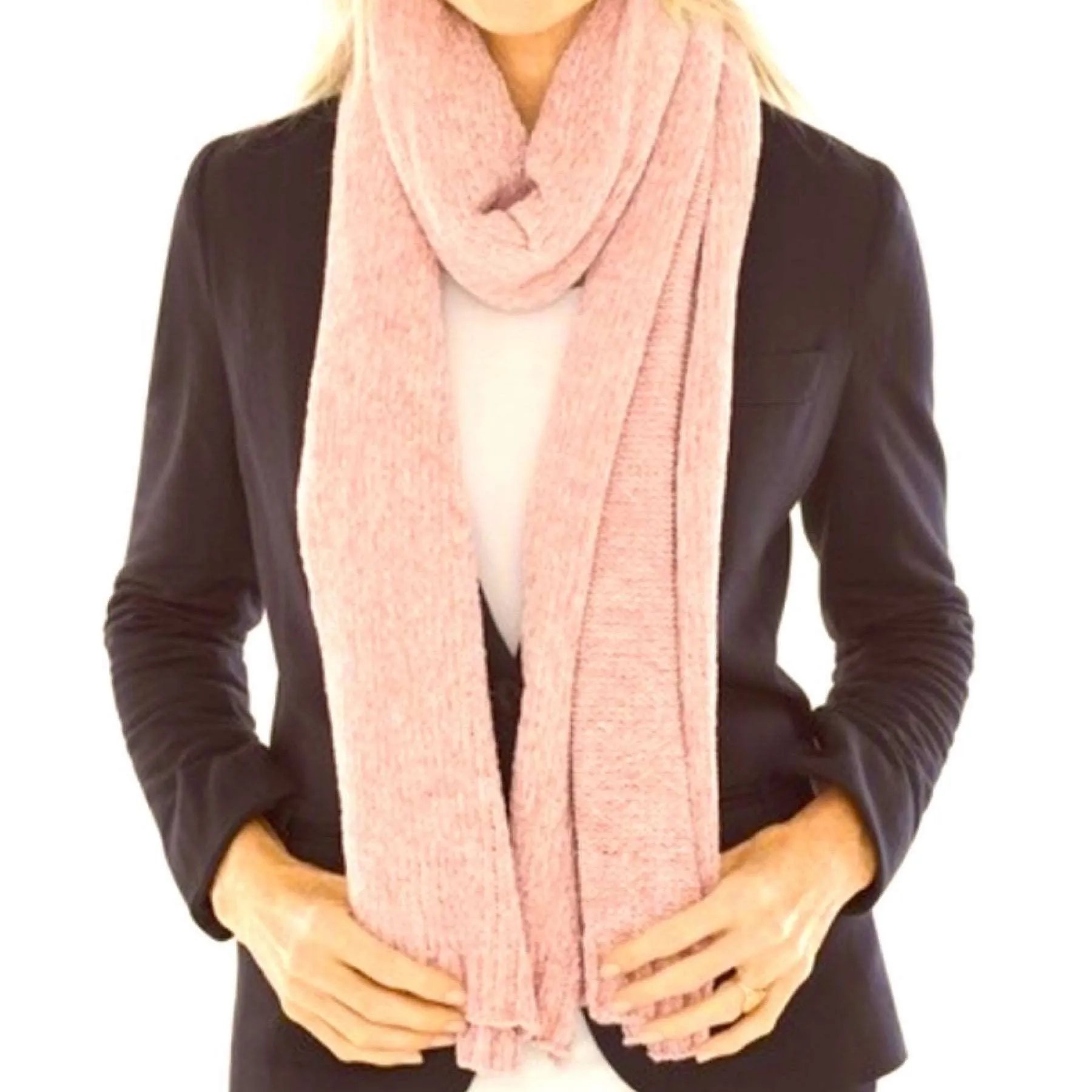 Blush Rose Chenille Scarf