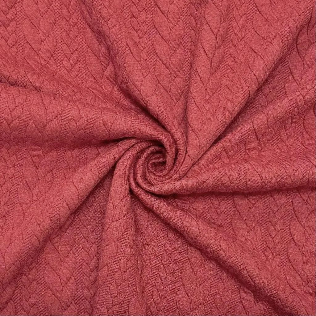 Cable Knit Jersey Fabric