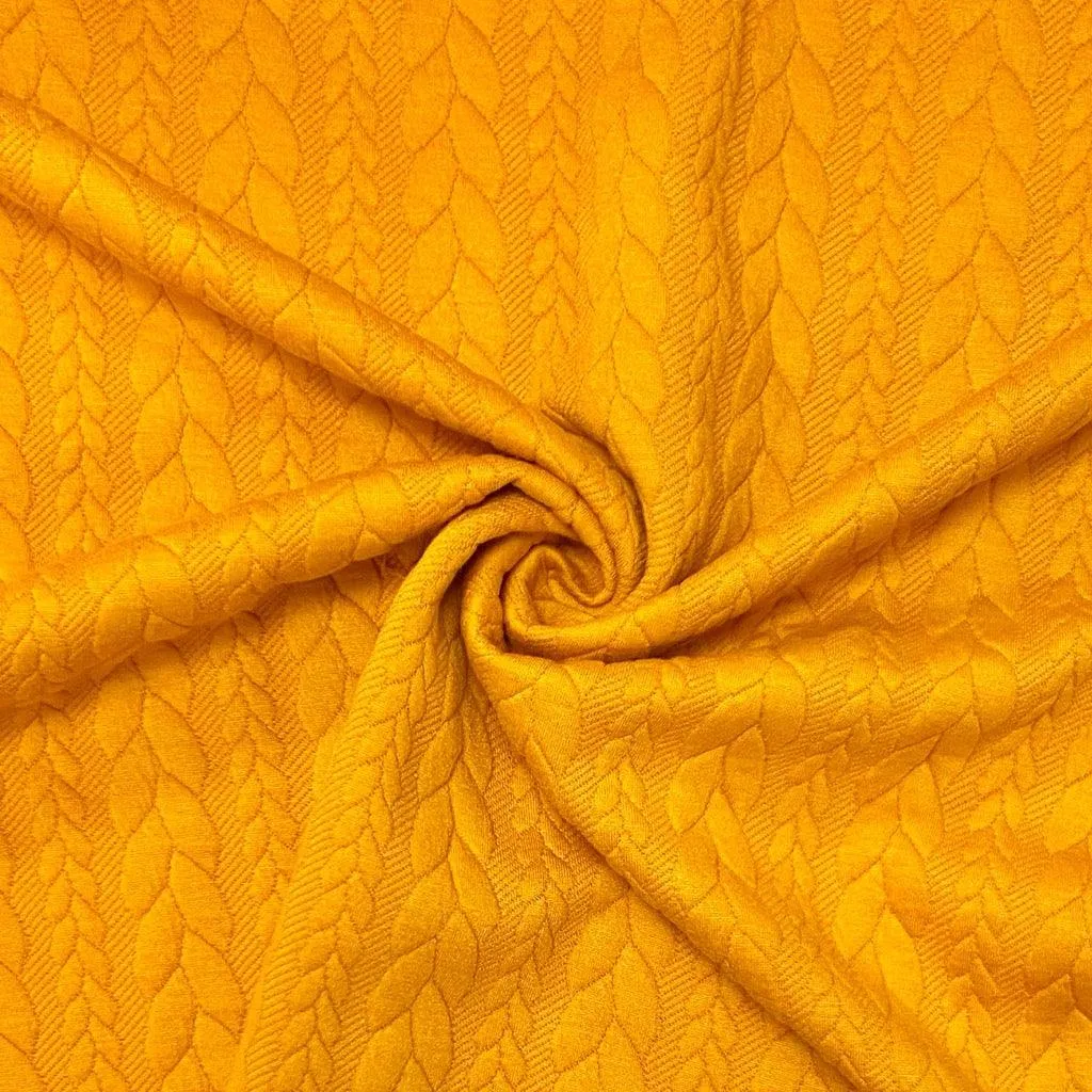 Cable Knit Jersey Fabric