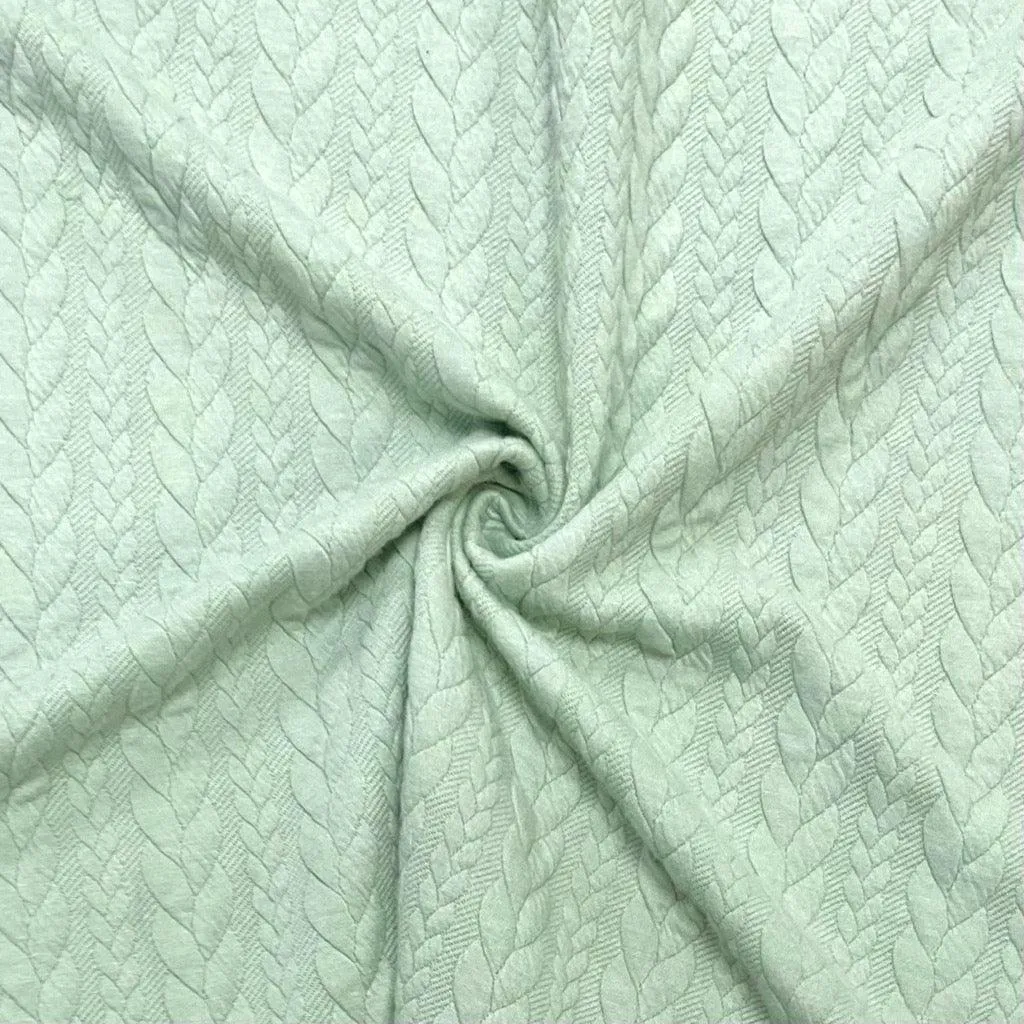 Cable Knit Jersey Fabric