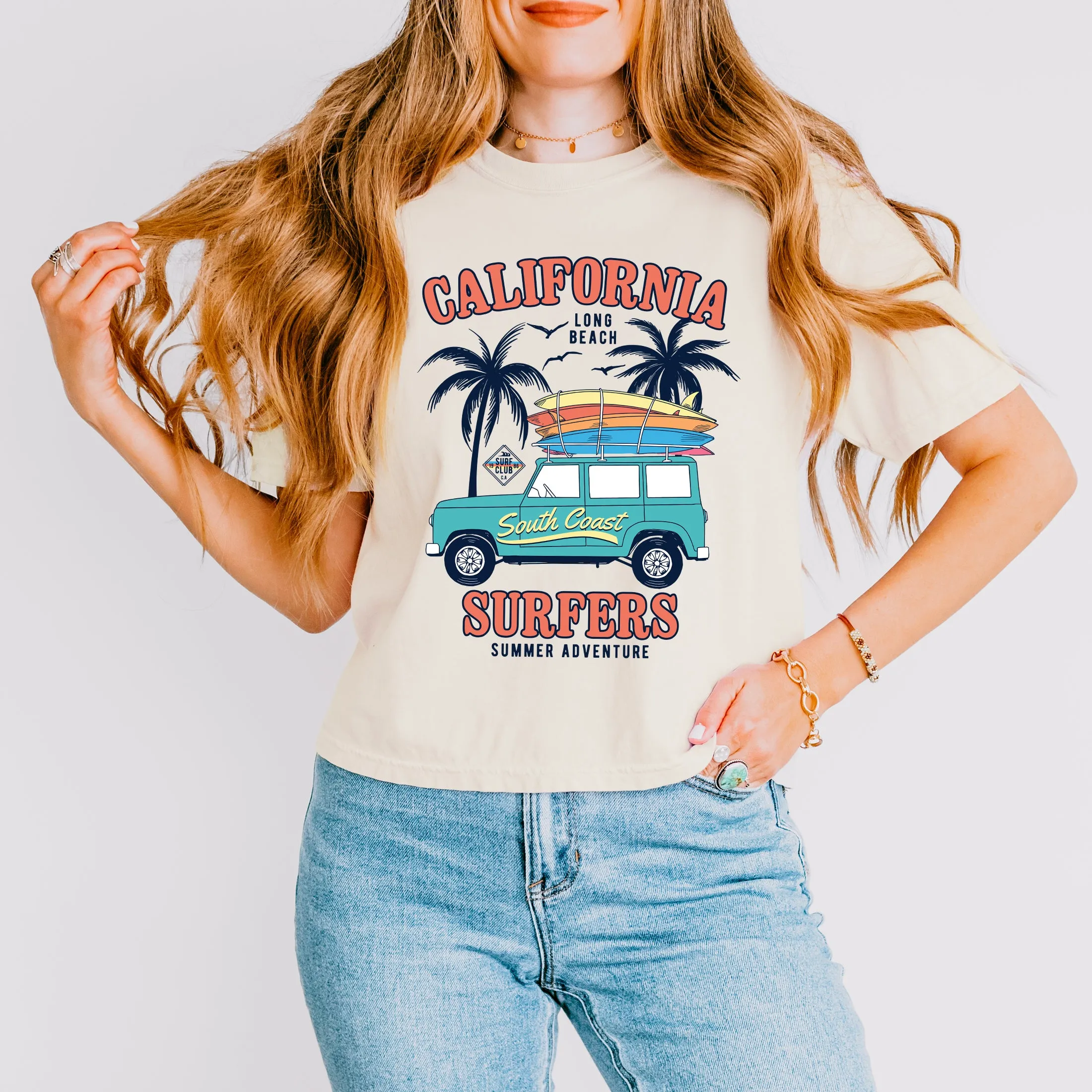 California Surfers | Relaxed Fit Cropped Tee