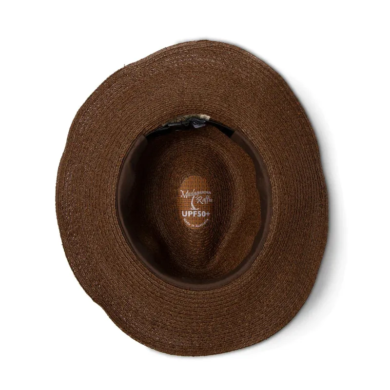 Capri Raffia Fedora | Chocolate