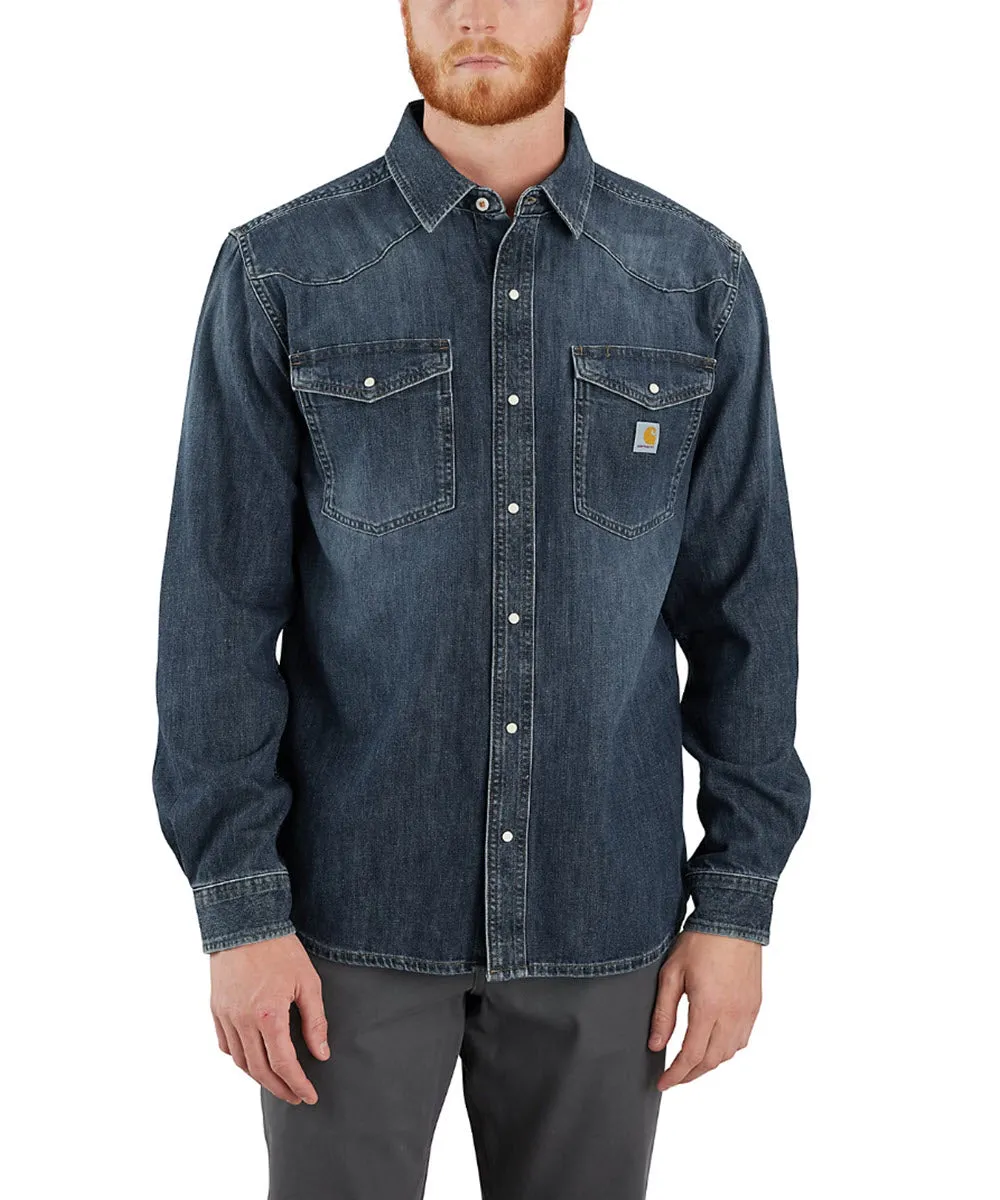 Carhartt Men's Montana Denim Shirt - Wyatt Washed Blue