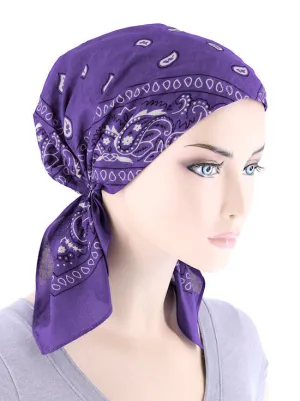 CE-BDNASCARF-PURPLE#Bandana Scarf in Purple