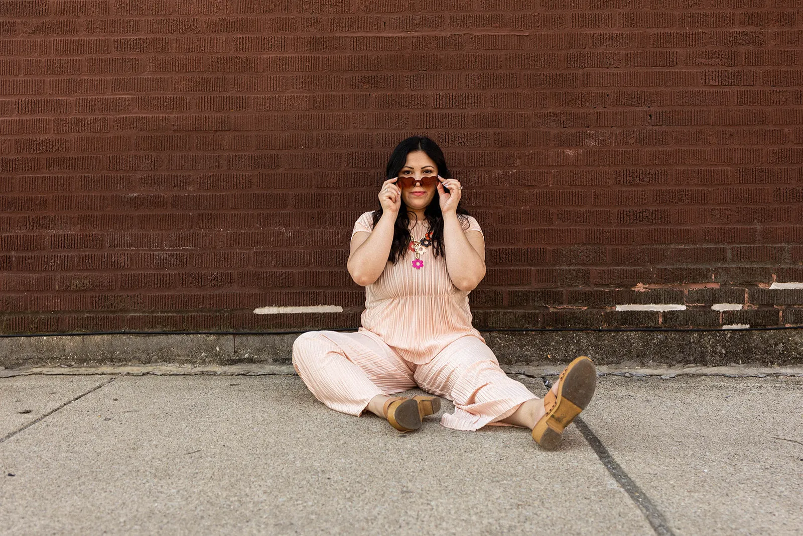 darcy pants in peach