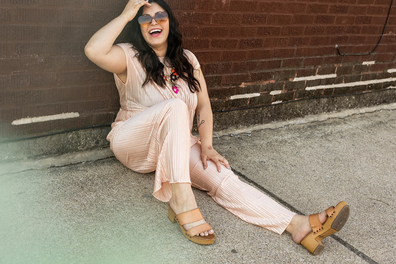 darcy pants in peach