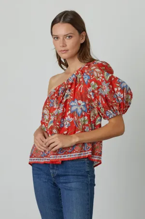 DIANA ONE SHOULDER PRINTED TOP