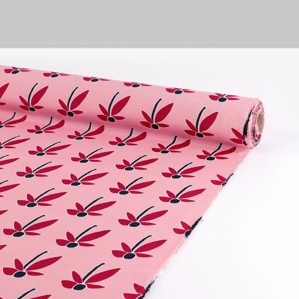 Dragonfly Viscose Crepe - Bubblegum