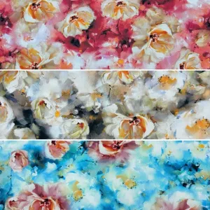 Dreamy Flowers Viscose Twill Fabric