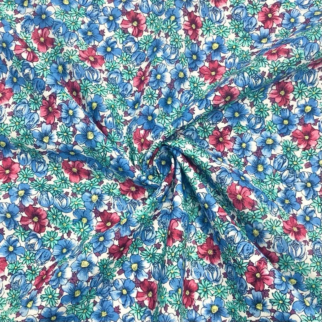 Floral Bloom Cotton Lawn Fabric