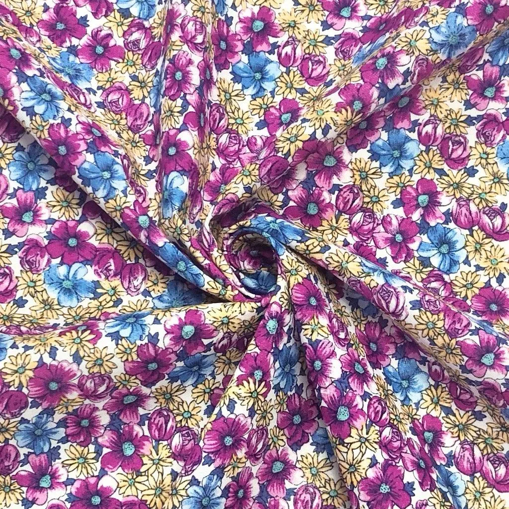 Floral Bloom Cotton Lawn Fabric