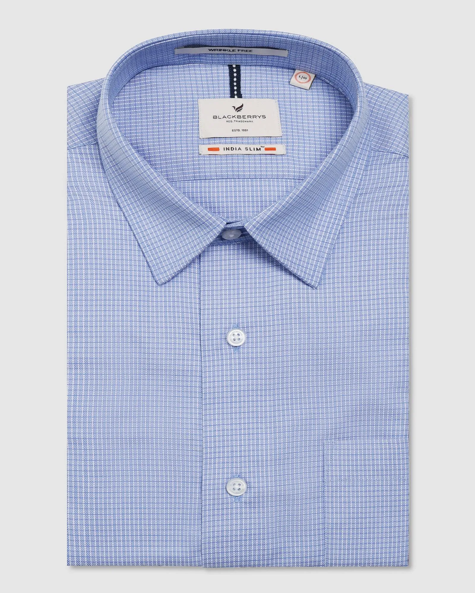 Formal Blue Check Shirt - Zoi