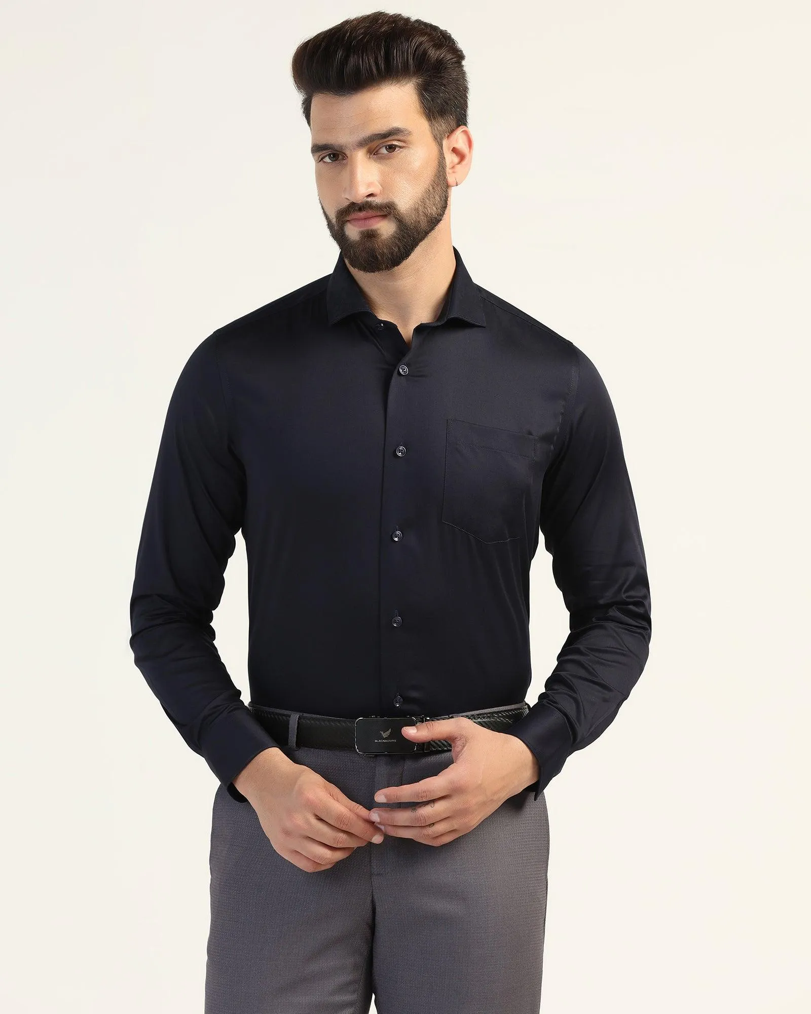 Formal Navy Solid Shirt - Fusion