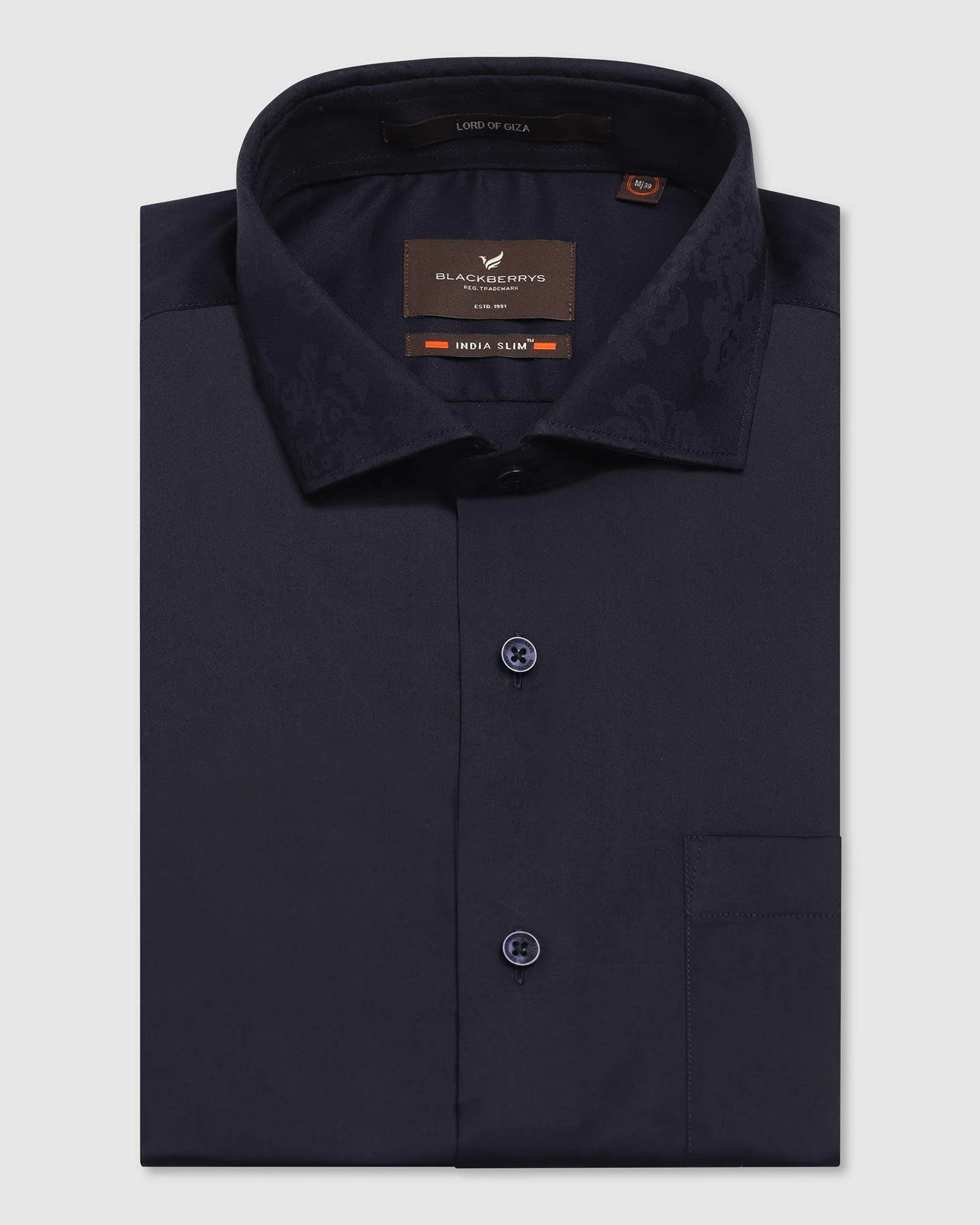 Formal Navy Solid Shirt - Fusion