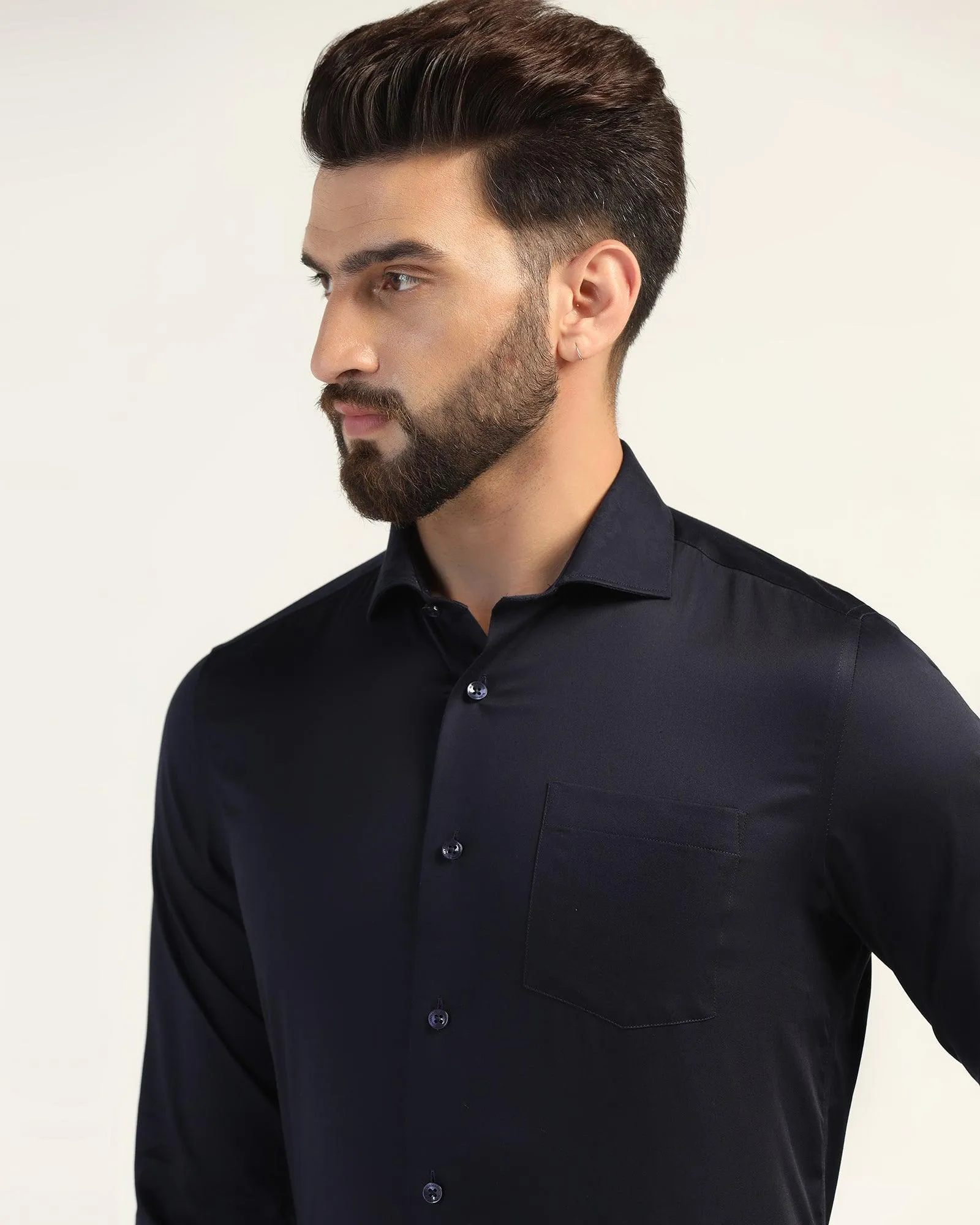 Formal Navy Solid Shirt - Fusion