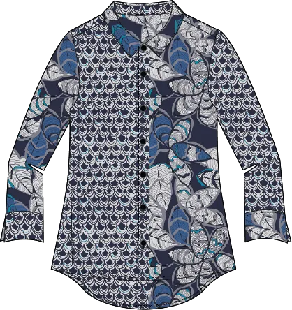 Habitat "Rustling Leaves" Shaped Shirt - 41623