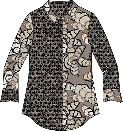 Habitat "Rustling Leaves" Shaped Shirt - 41623