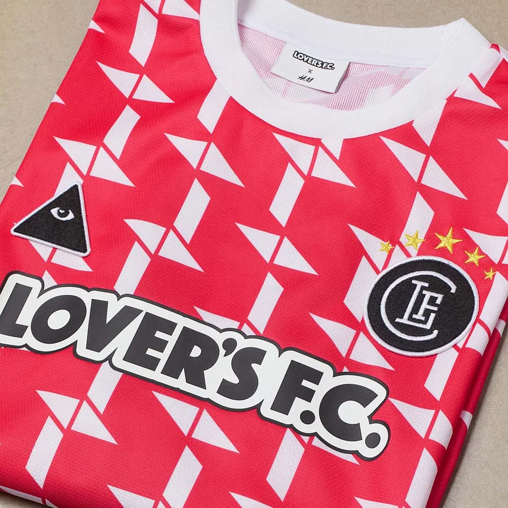 H&M x Lover's FC 7 Football T-shirt, red/black/white