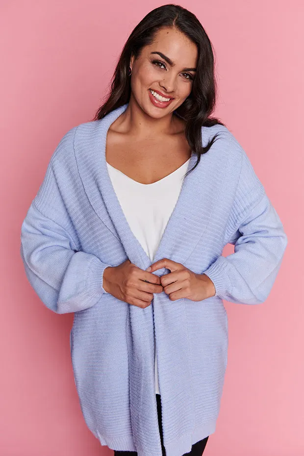 Helena Blue Knit Cardi