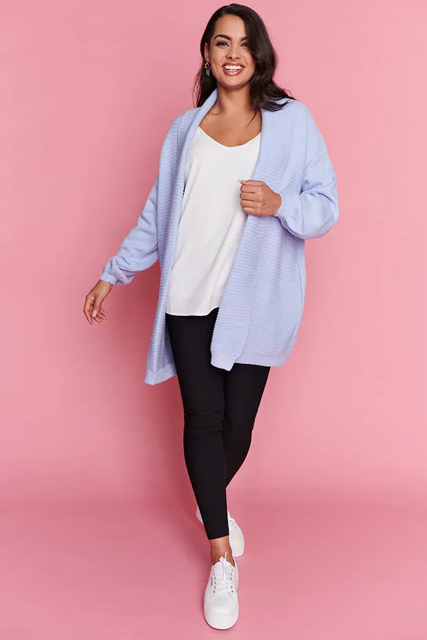 Helena Blue Knit Cardi