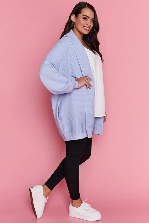 Helena Blue Knit Cardi