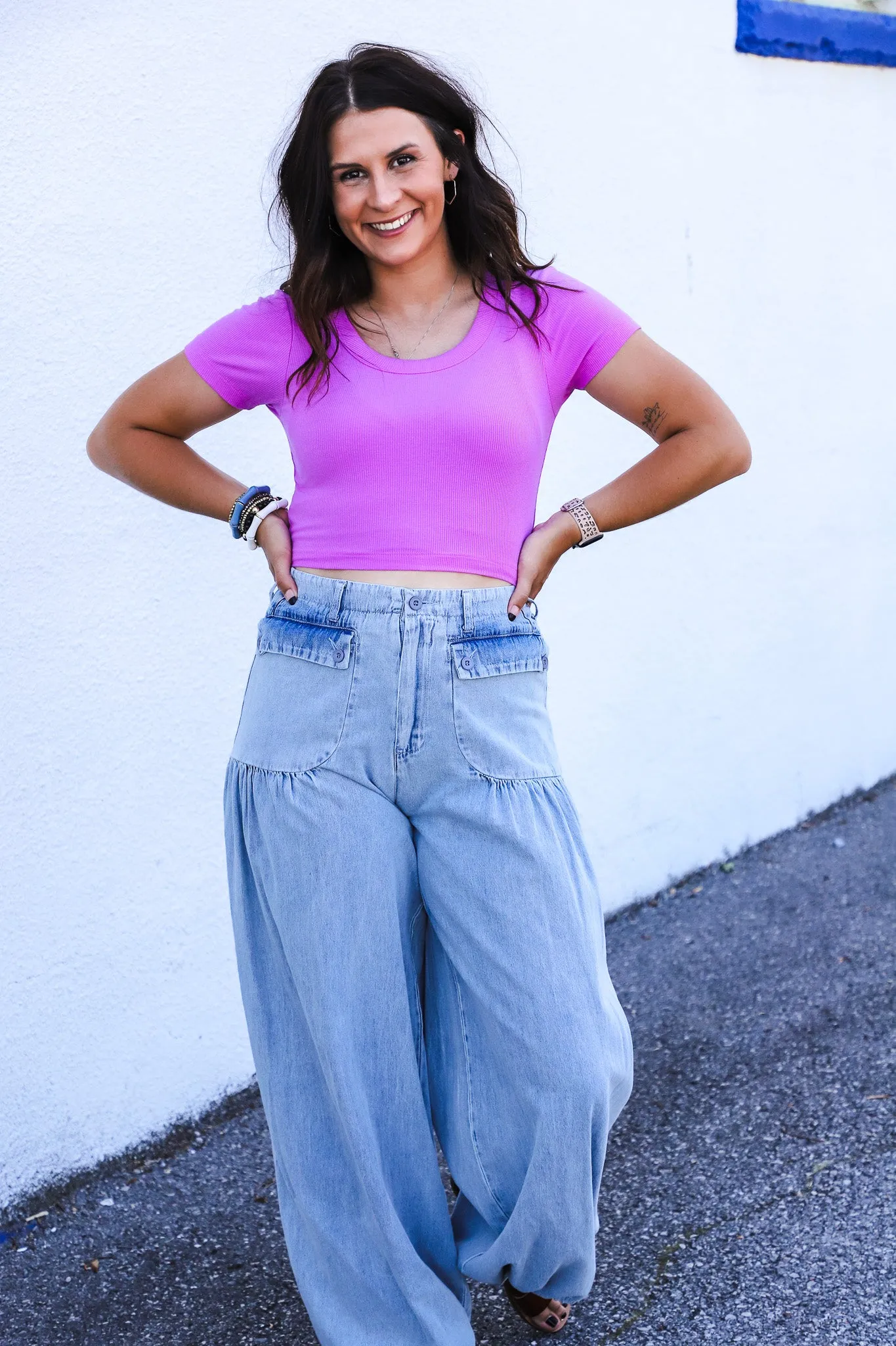 Josie Denim Wide Leg Pants