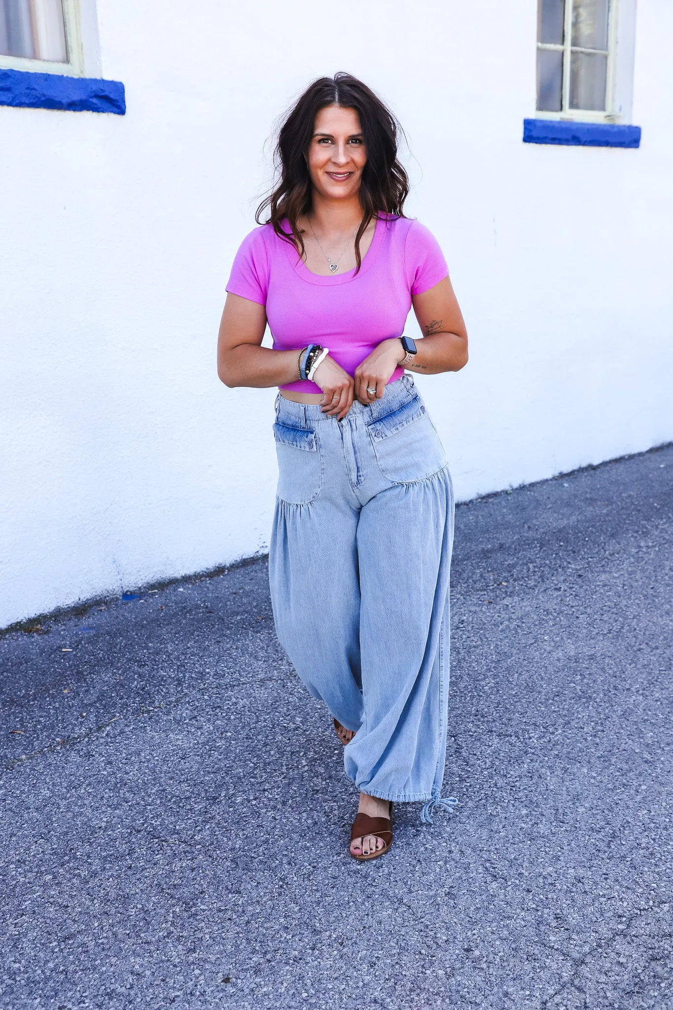 Josie Denim Wide Leg Pants