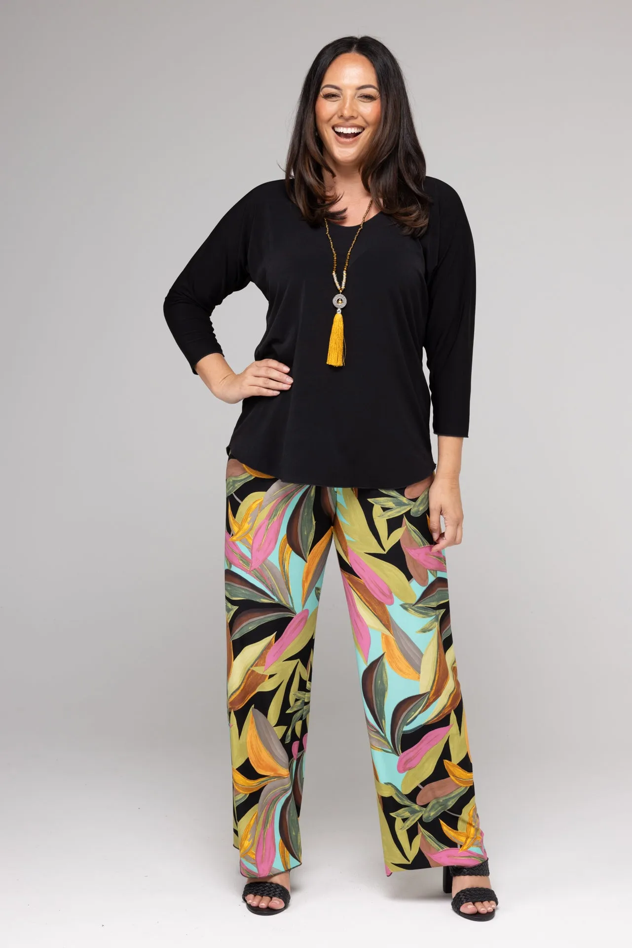 Jungle Wide Leg Jersey Palazzo Pants