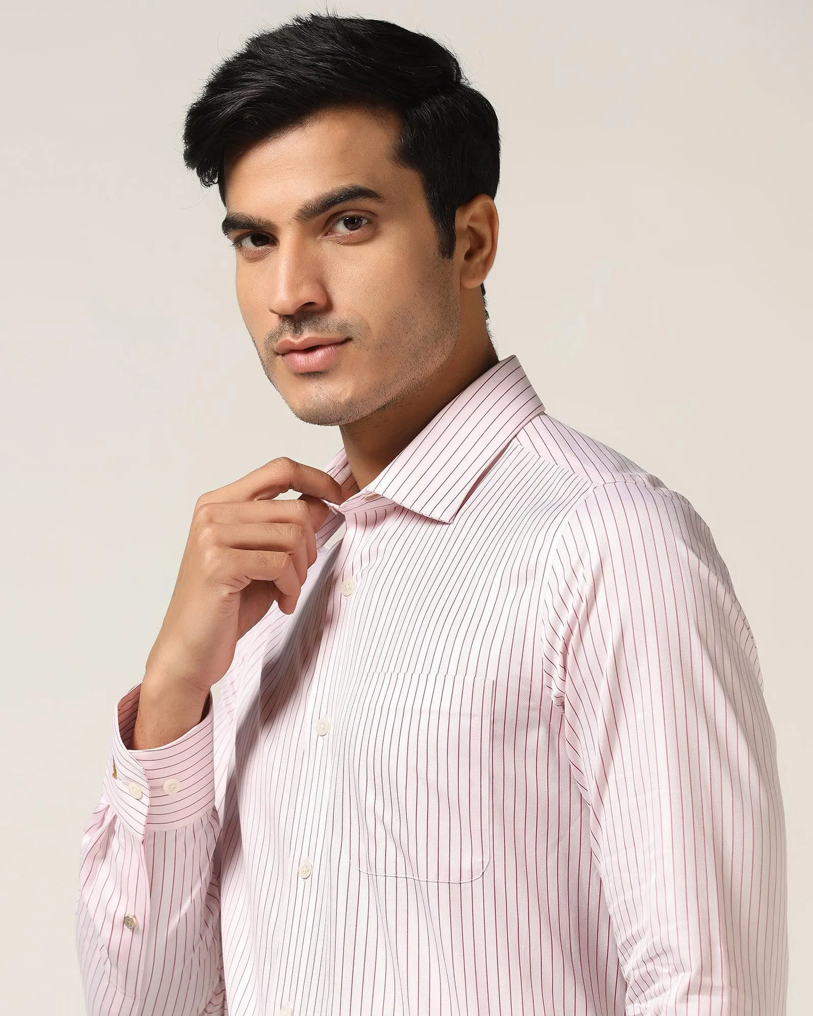 Luxe Formal Pink Stripe Shirt - Avian