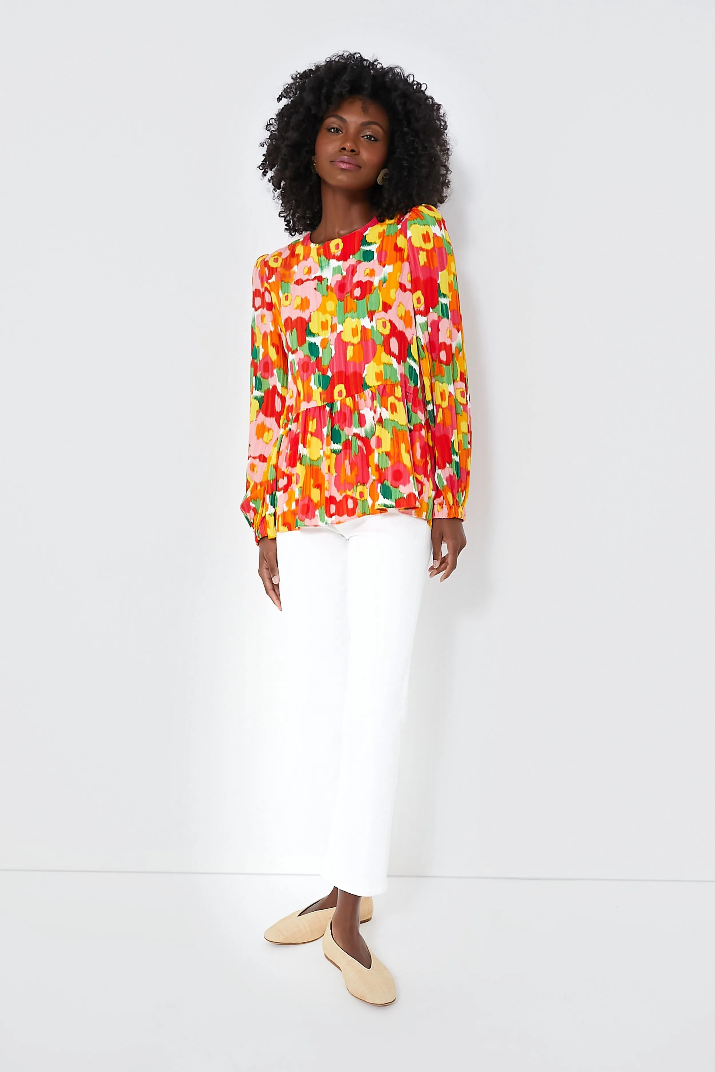 Magnolia Watercolor Carlota Blouse