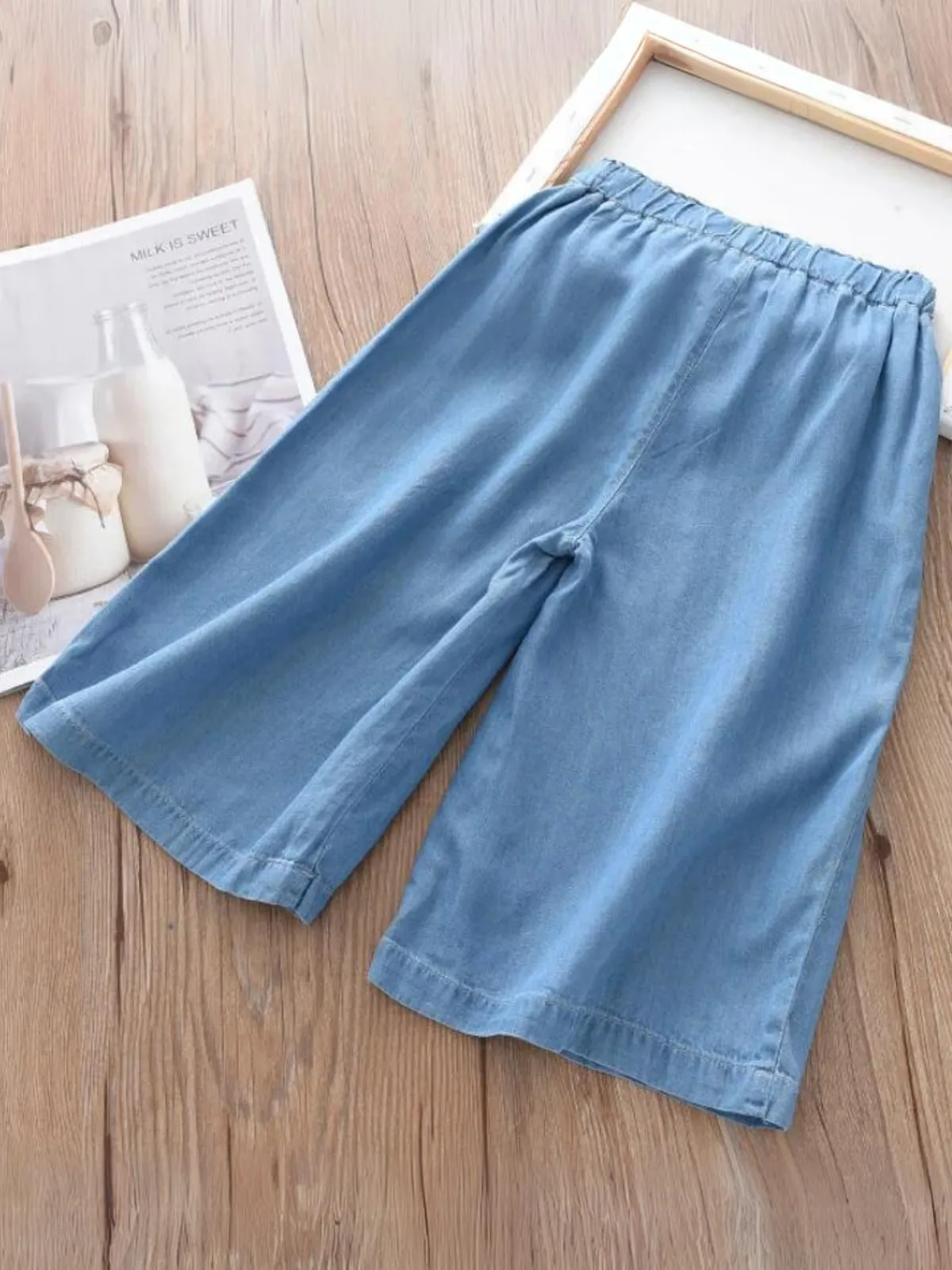 Making Trends Wide Leg Chambray Pants