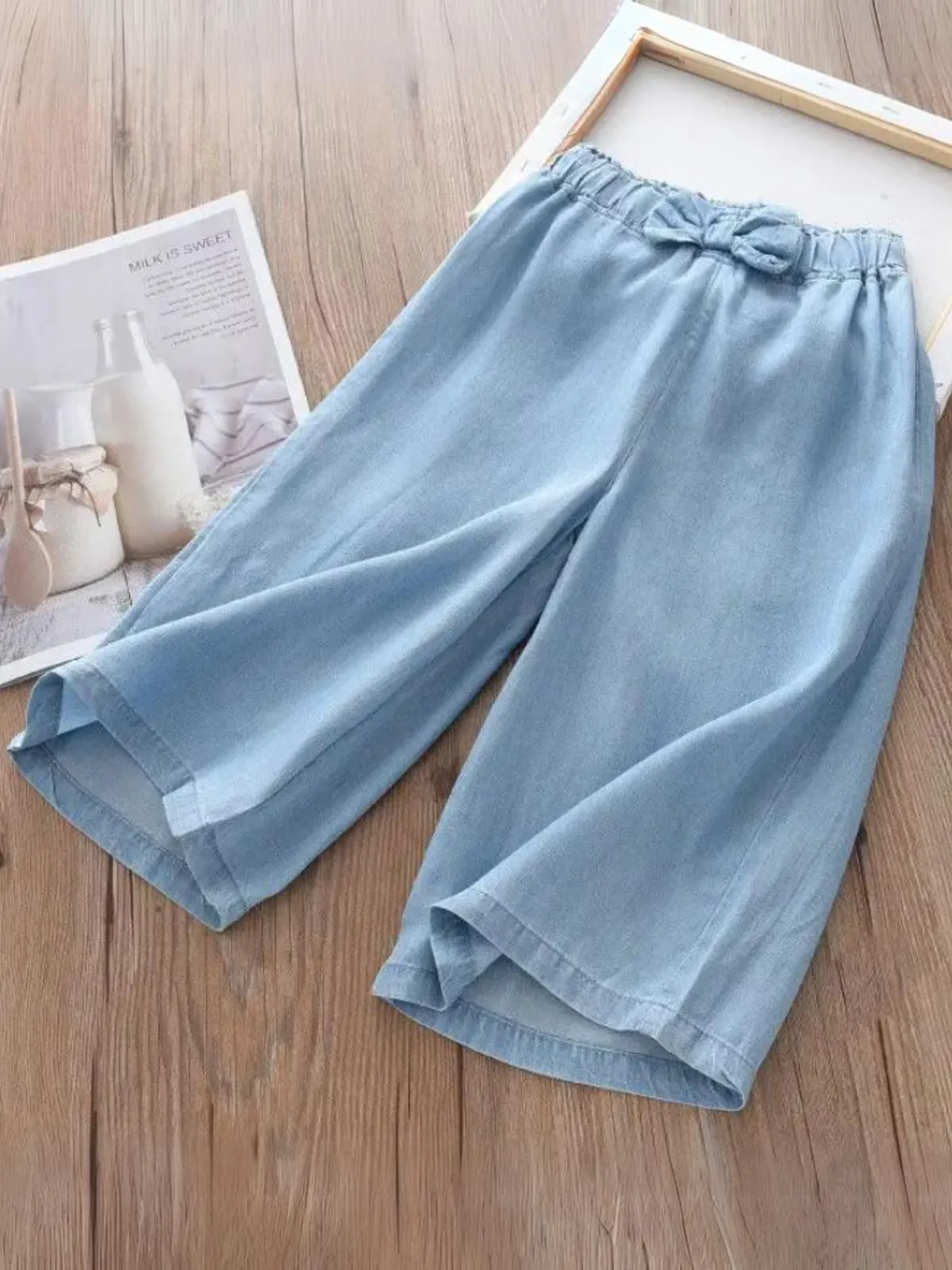 Making Trends Wide Leg Chambray Pants