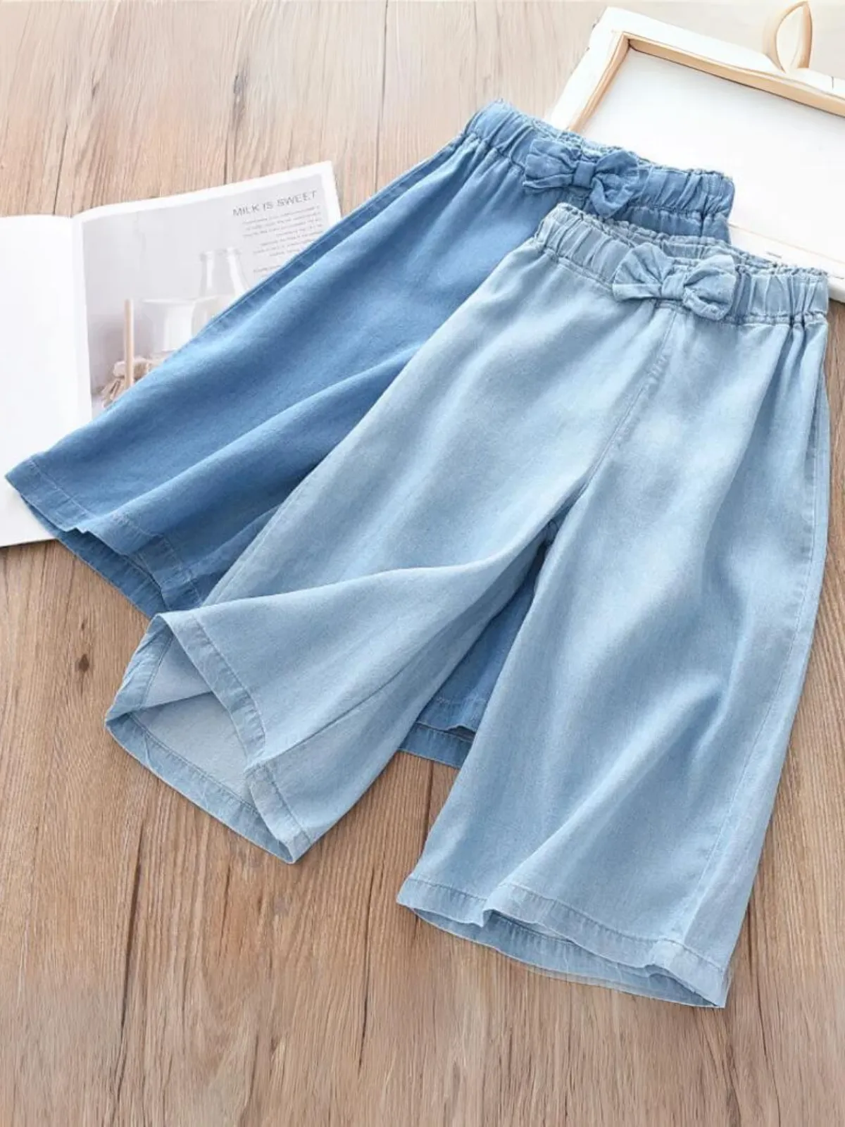 Making Trends Wide Leg Chambray Pants