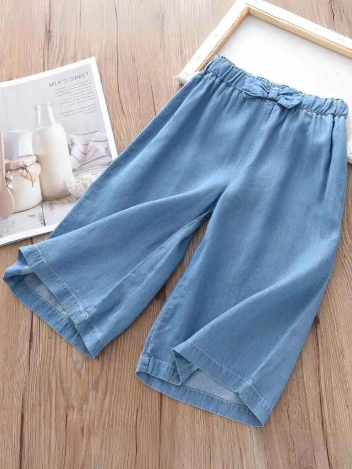 Making Trends Wide Leg Chambray Pants