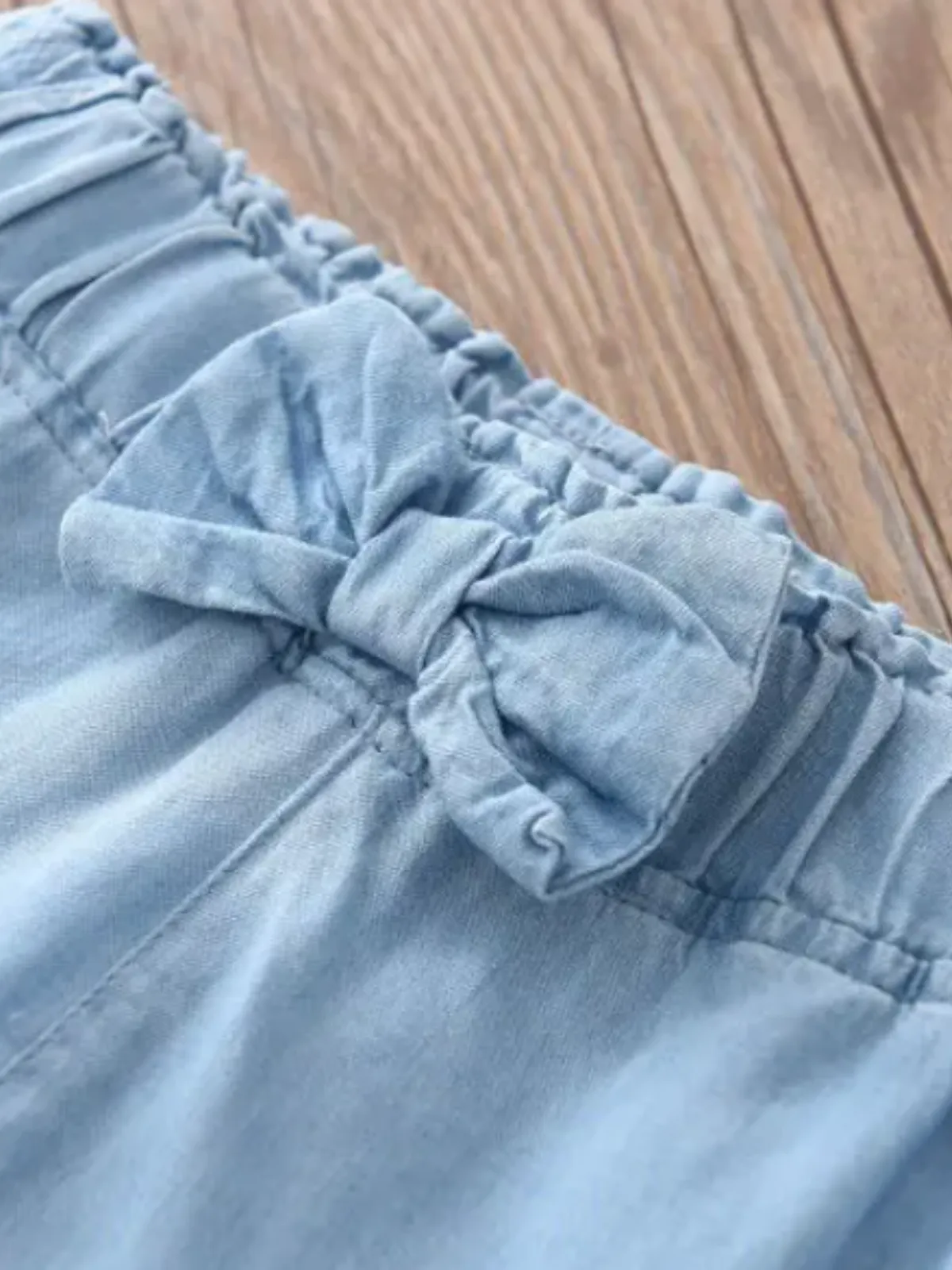 Making Trends Wide Leg Chambray Pants