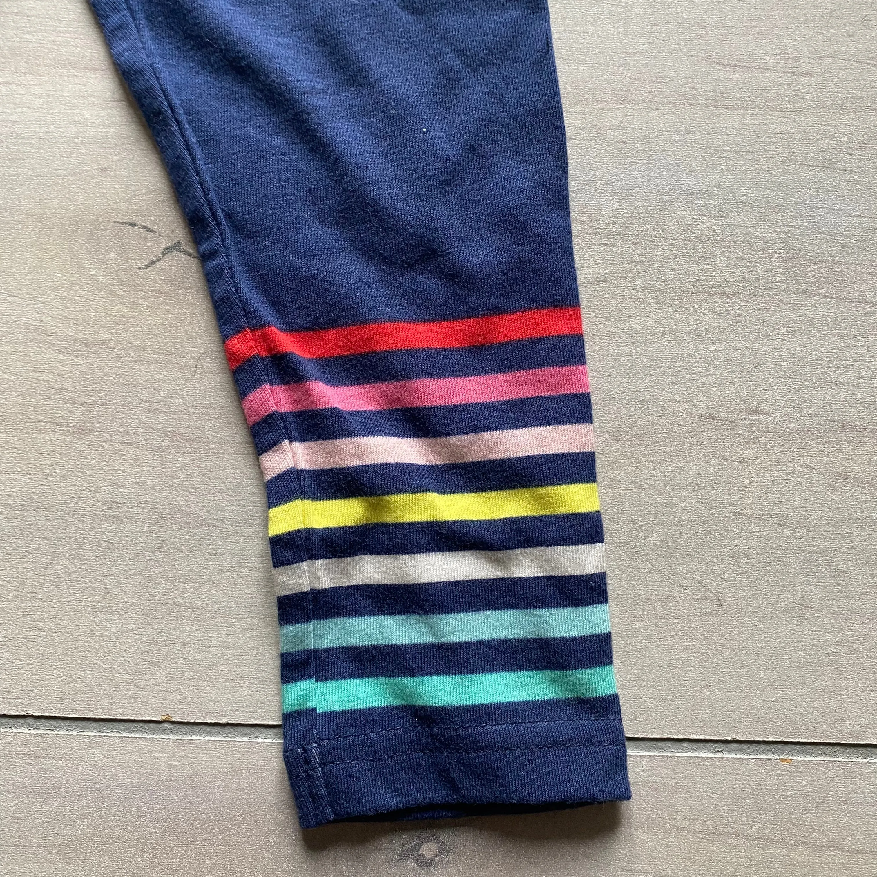 NEW Carter's Navy Rainbow Striped Leggings