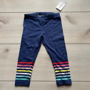 NEW Carter's Navy Rainbow Striped Leggings