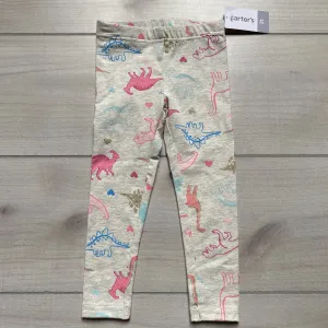 NEW Carter's Sparkle Dinosaur Tan Leggings