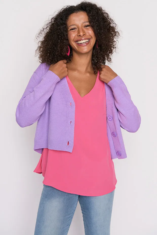 Norma Lilac Cardi