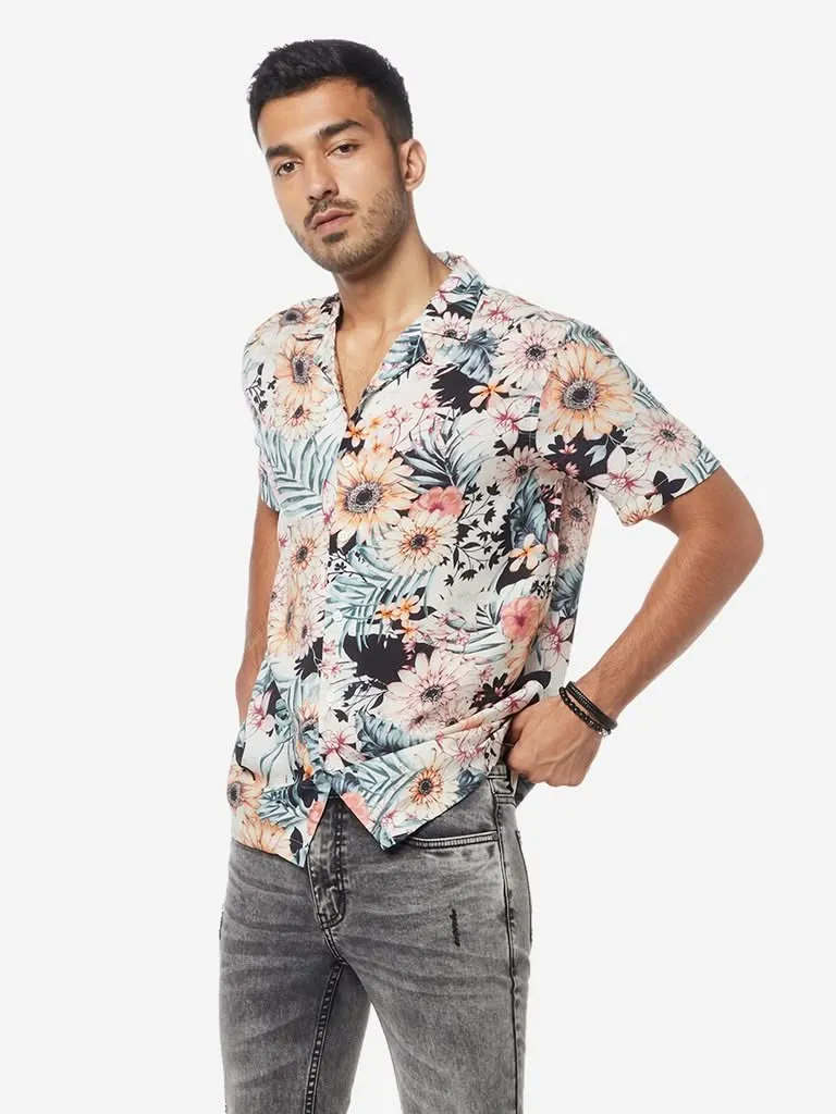 Nuon Multicolour Floral Relaxed-Fit Shirt