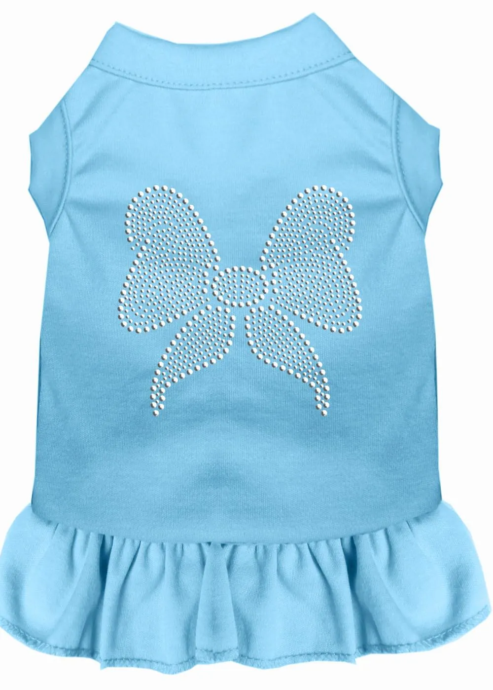 Rhinestone Bow Dress Baby Blue Med (12)