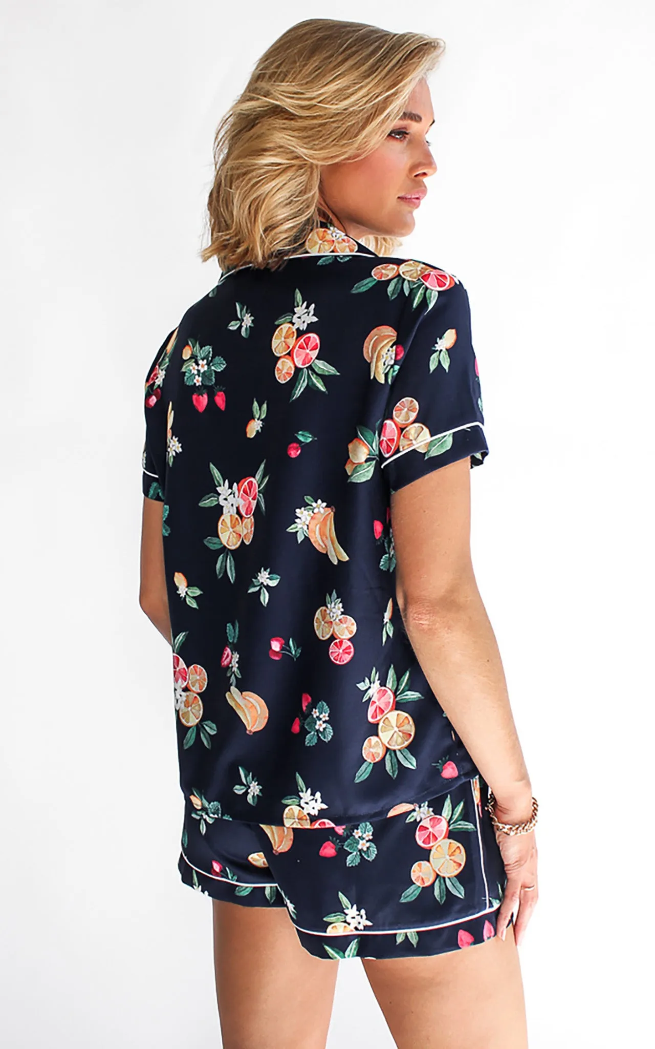 Sangria Pj Top - Navy Fruit