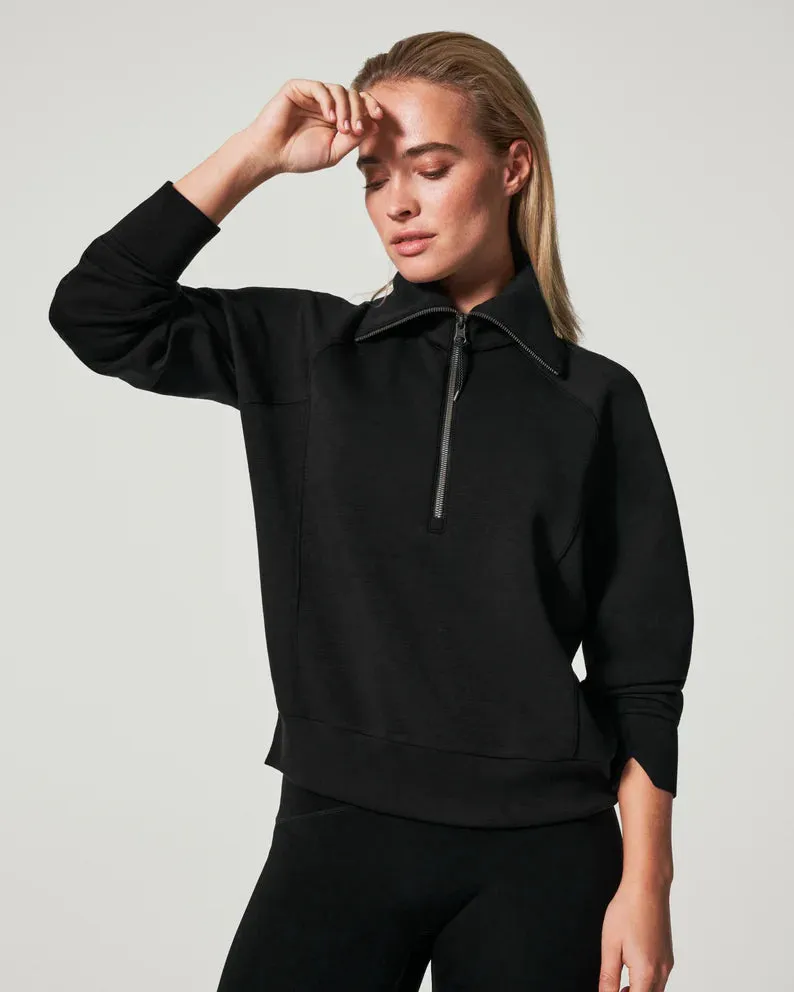 Spanx AirEssentials Black Half Zip