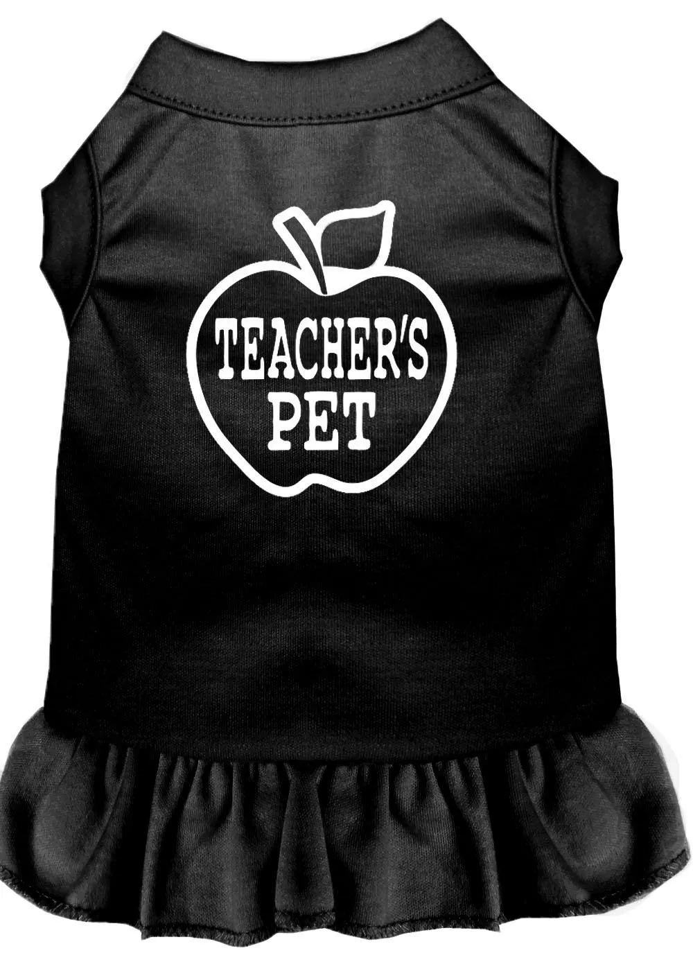 Teachers Pet Screen Print Dress Black Xs (8)